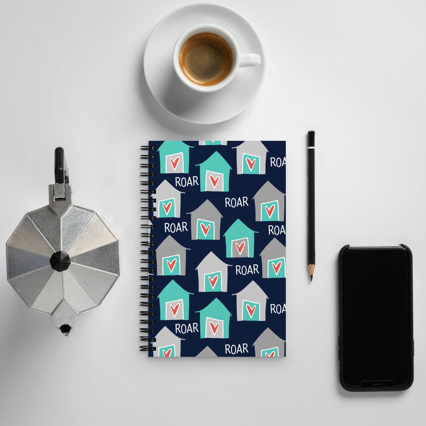 Dog house ROAR- Spiral Notebook