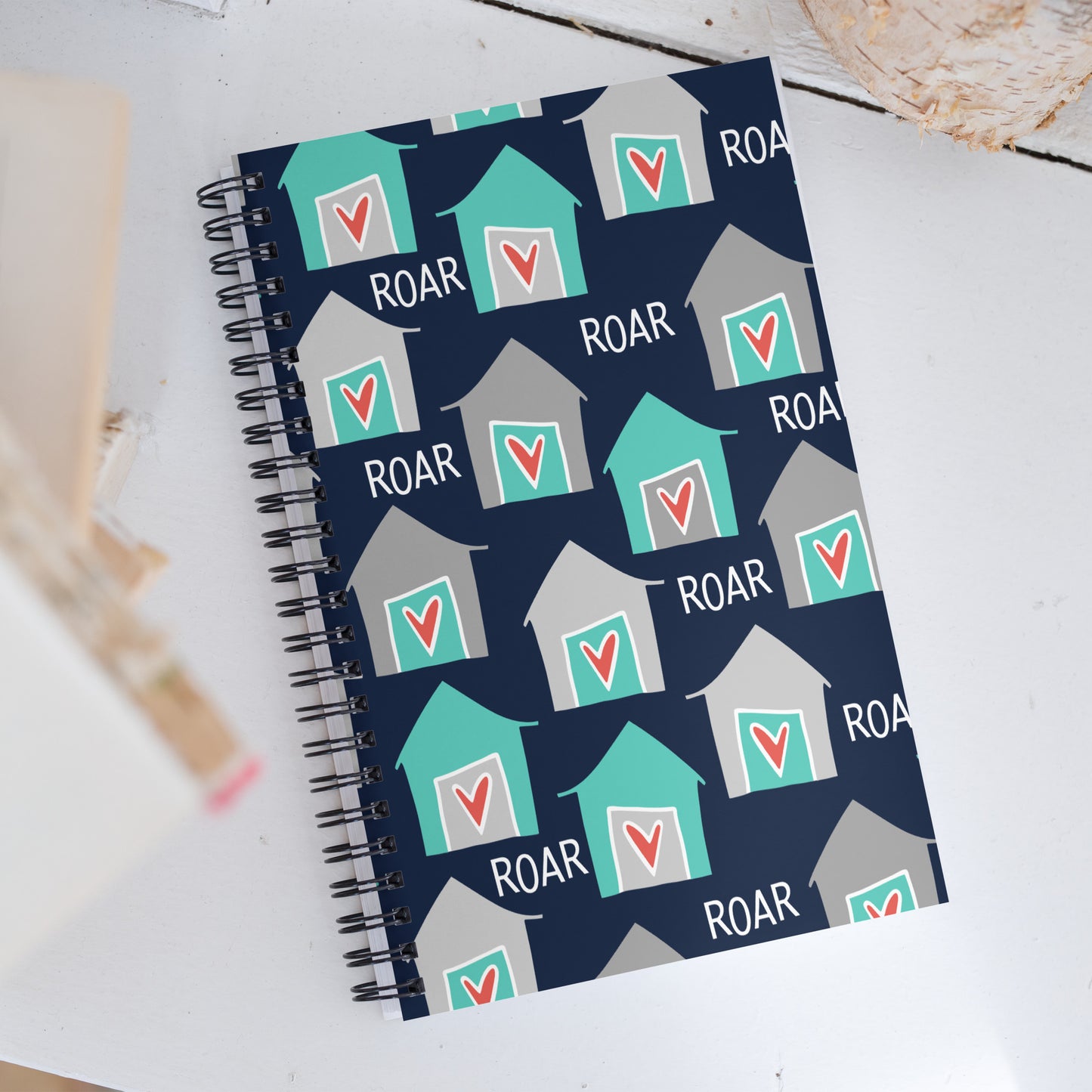 Dog house ROAR- Spiral Notebook