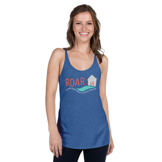 Dog House ROAR- Royal Women's Racerback Tank